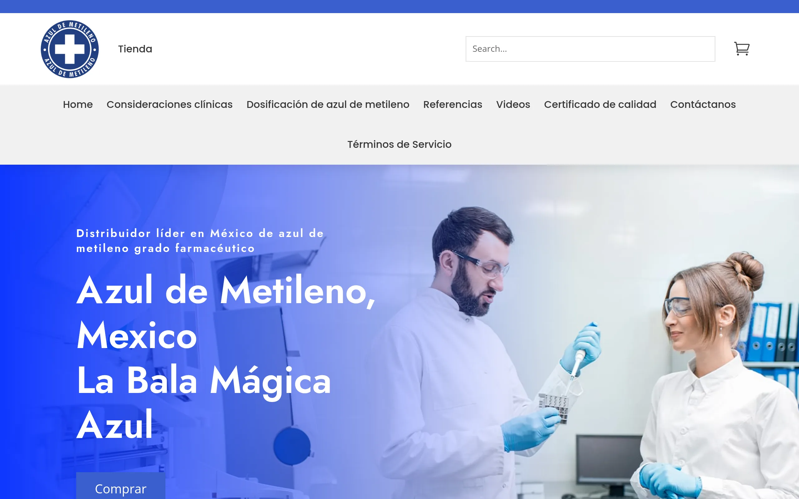 Azul de Metileno E-commerce
